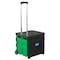 Bazic Products BAZIC Folding Cart on Wheels w/Lid Cover, 16 x 18 x 15in, Black/Green 2198 - alternate 4